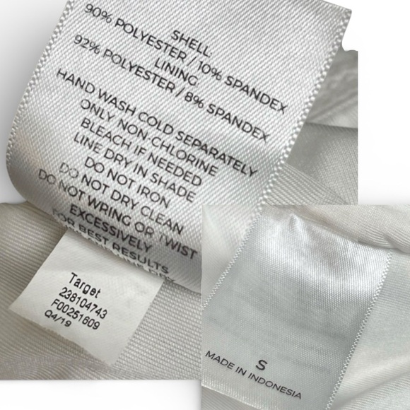 Kona Sol Black White Striped One Piece Swimsuit Ribbed Cutout Back S - Picture 6 of 6